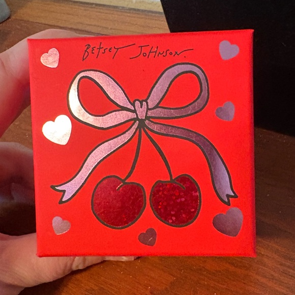 Betsey Johnson Candy Hearts Stud Earrings - Picture 2 of 3